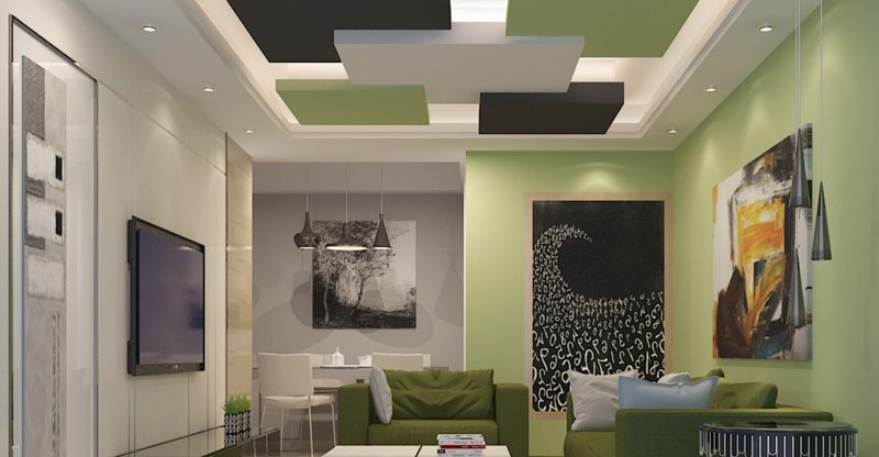 Designer ceilings made of drywall