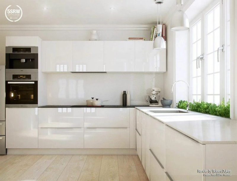 Kitchen Modern white gloss