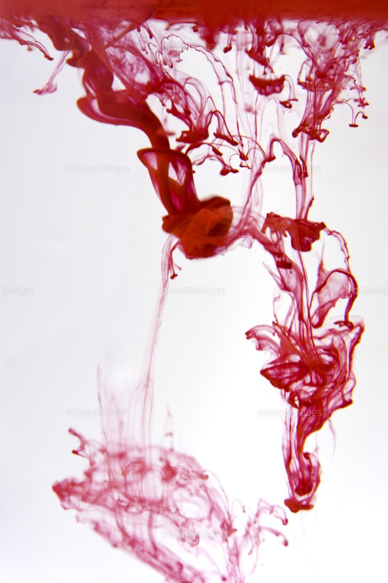 Red ink in water