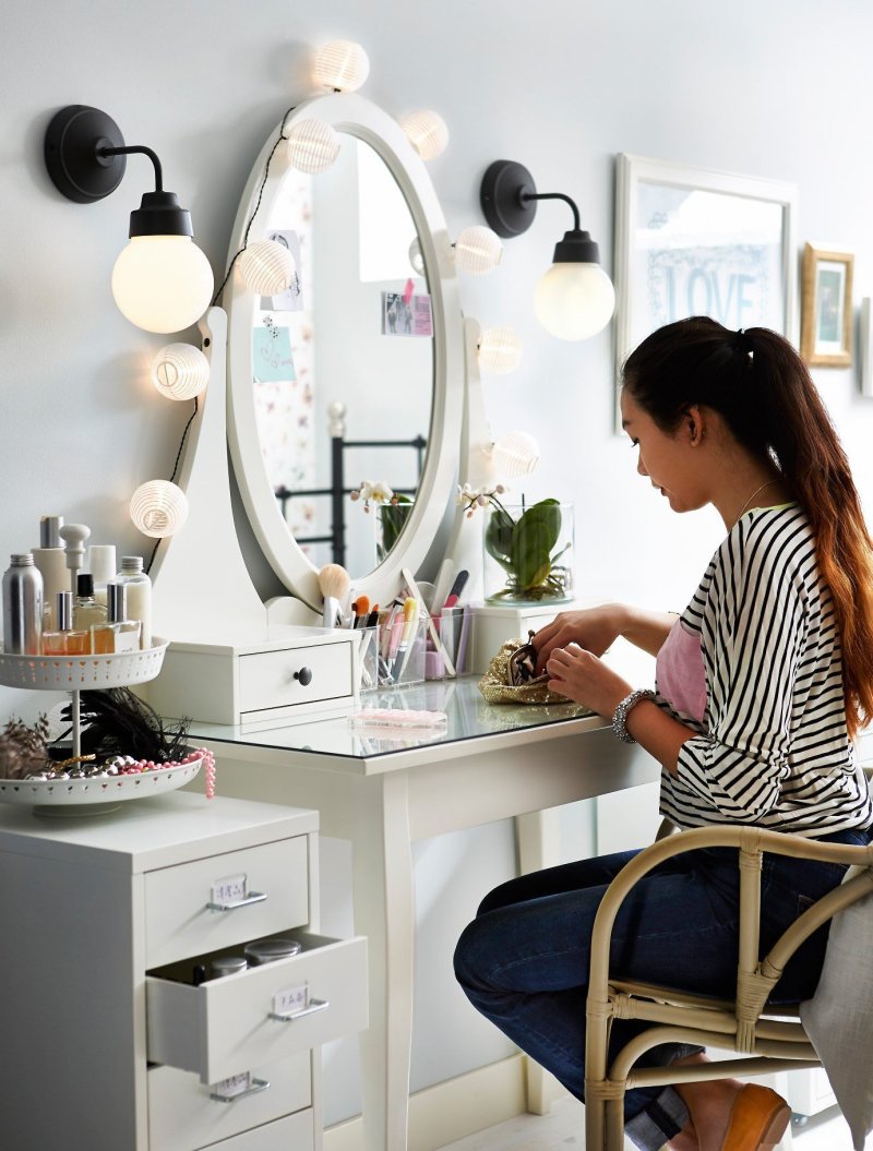 Make -up table with Ikea mirror