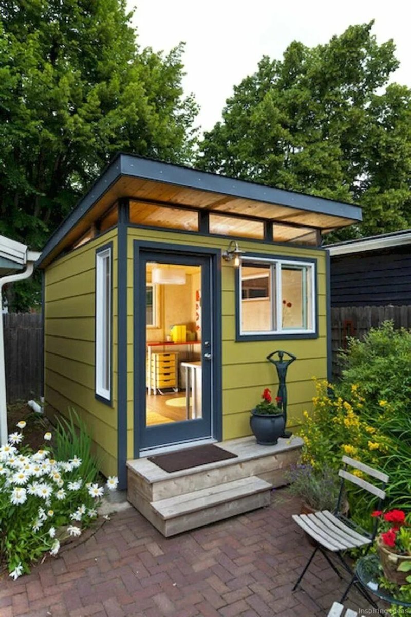 Tiny House with a single -sided roof