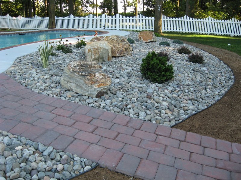 Pebbles for landscape design