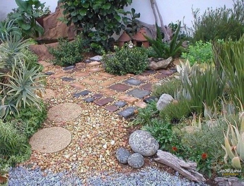 Pebbles in landscape design