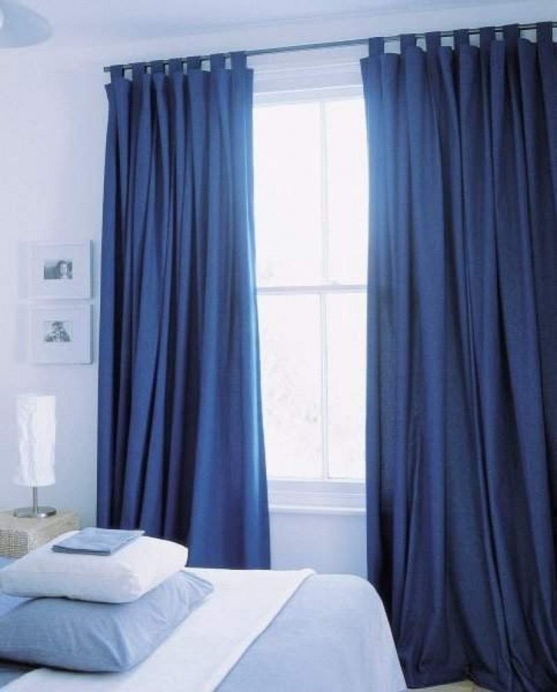 Dark blue curtains