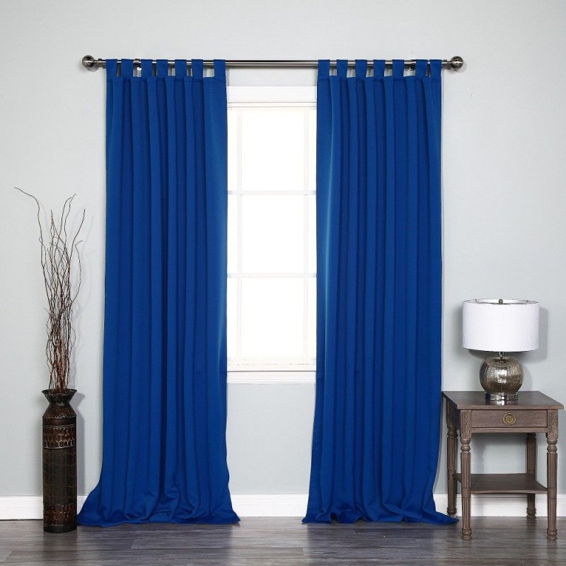 Blue curtains