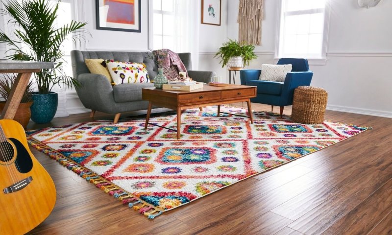 A carpet in ethno style Kilim