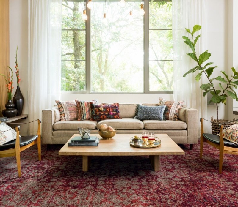 Boho style living room