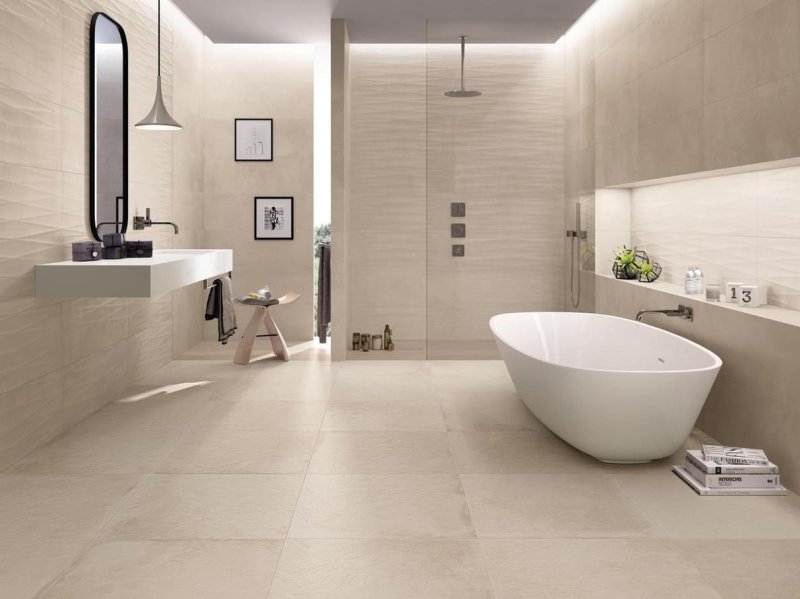 Matte bathroom tiles