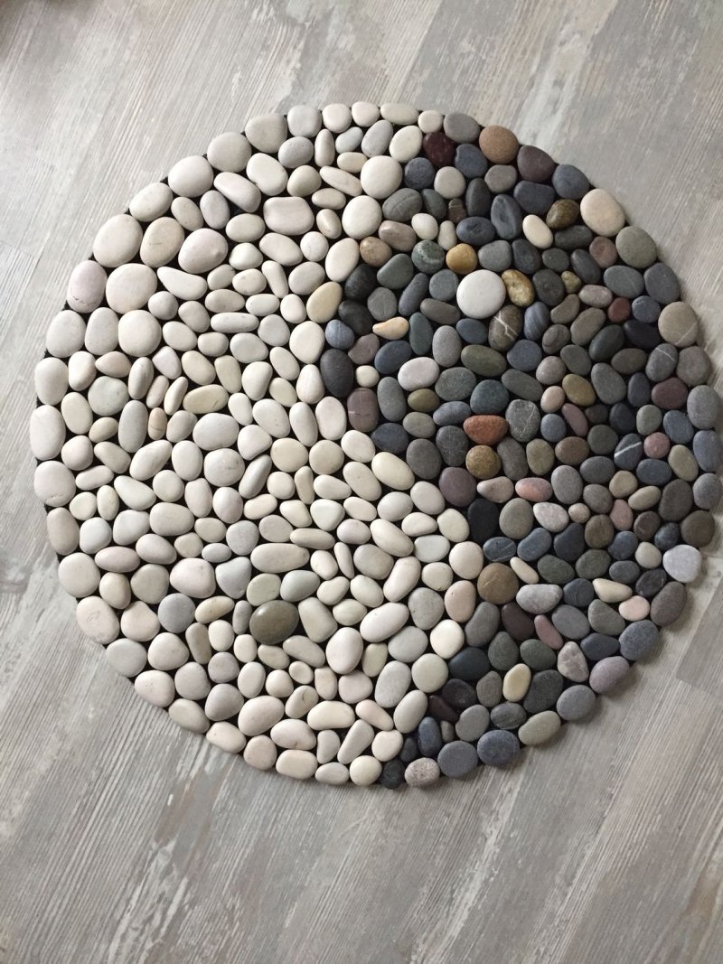 Bathroom pebbles