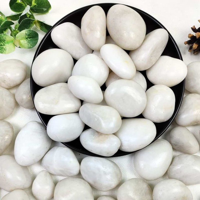 Pebbles are white decorative