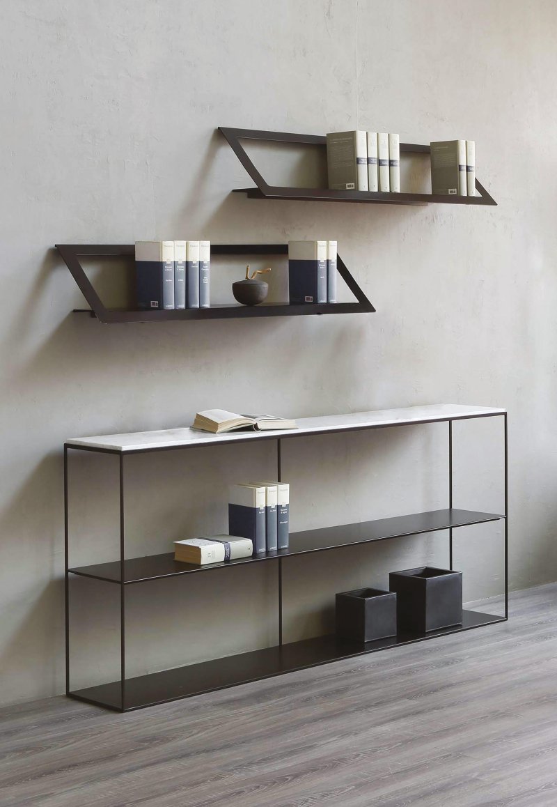 Shelves in the interior minimalism