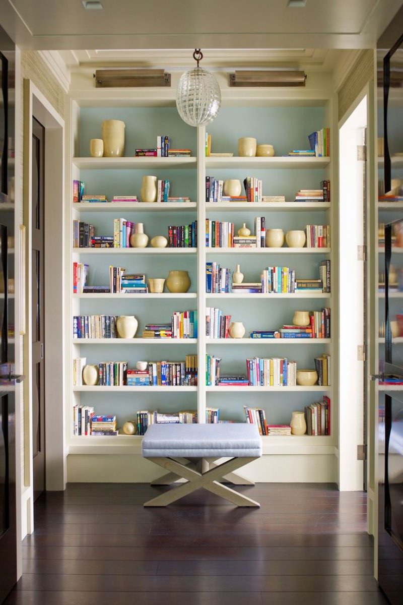 Interior with book shelves