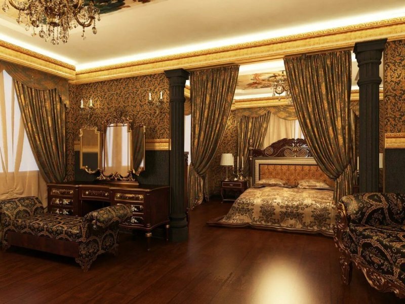 Royal bedroom style Rococo