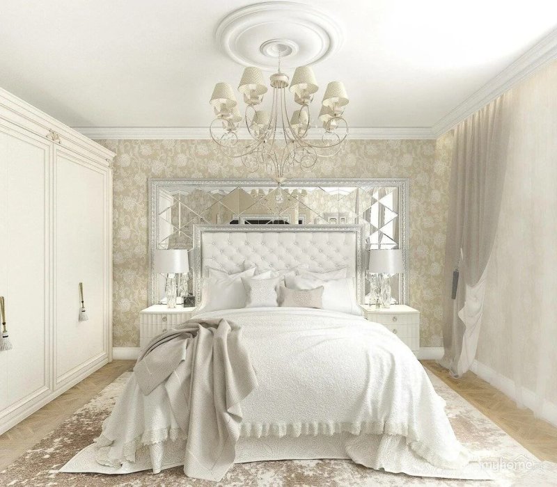 Classical style bedroom in light colors