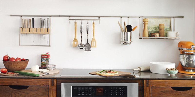 Railing in the kitchen in the interior