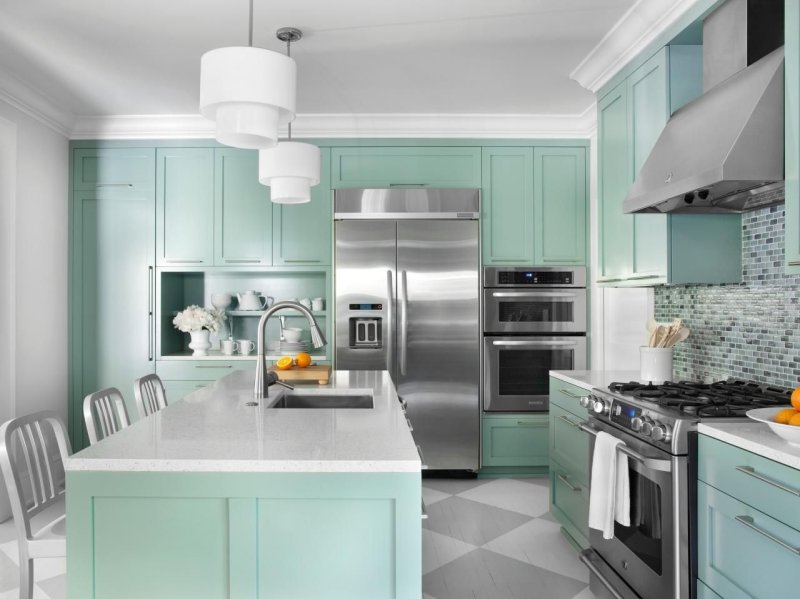 Tiffany color kitchen