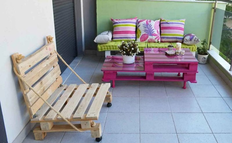 Garden furniture from euro pallets