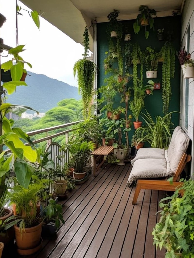 Landscaping of the balcony