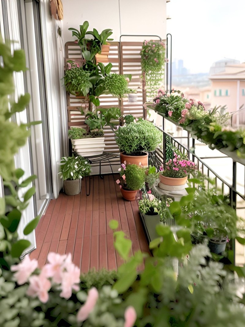 Landscaping of the balcony