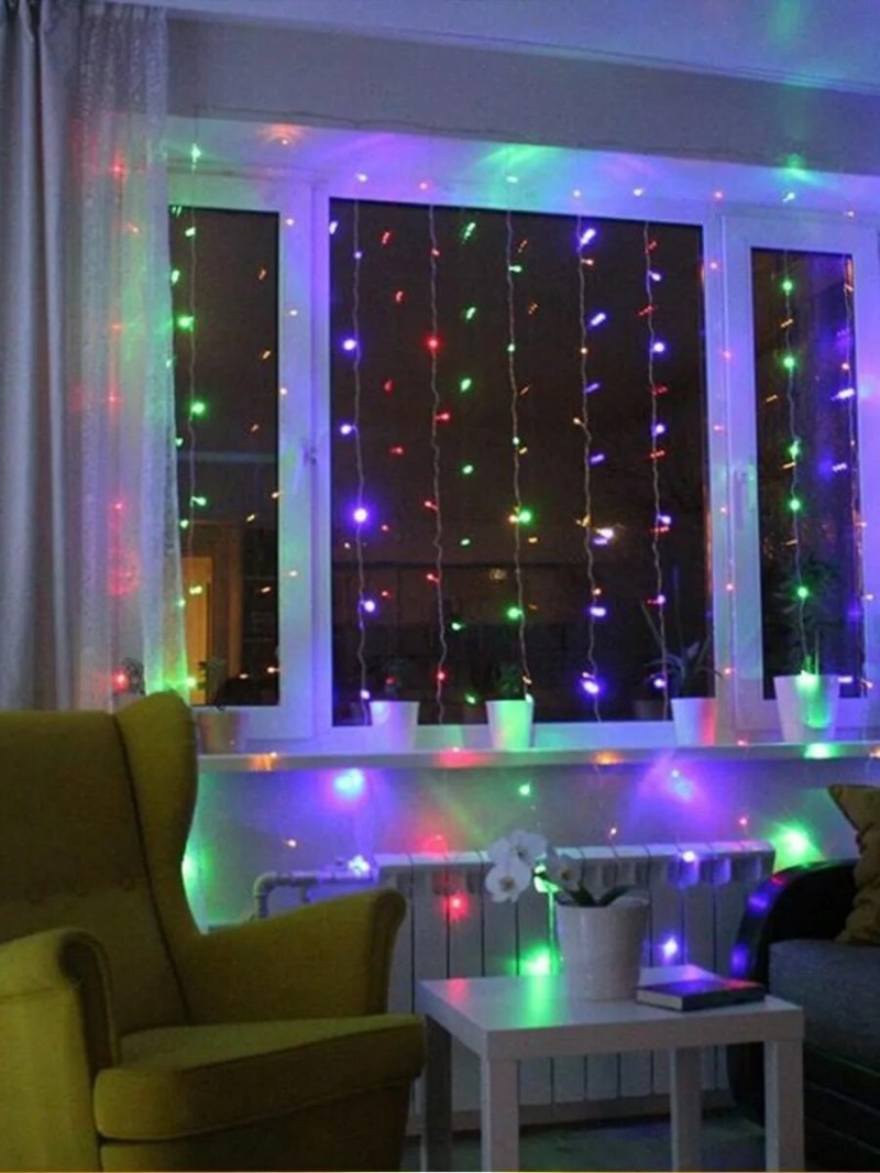 LED garland curtain