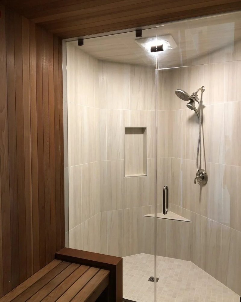 Shower design in the bath