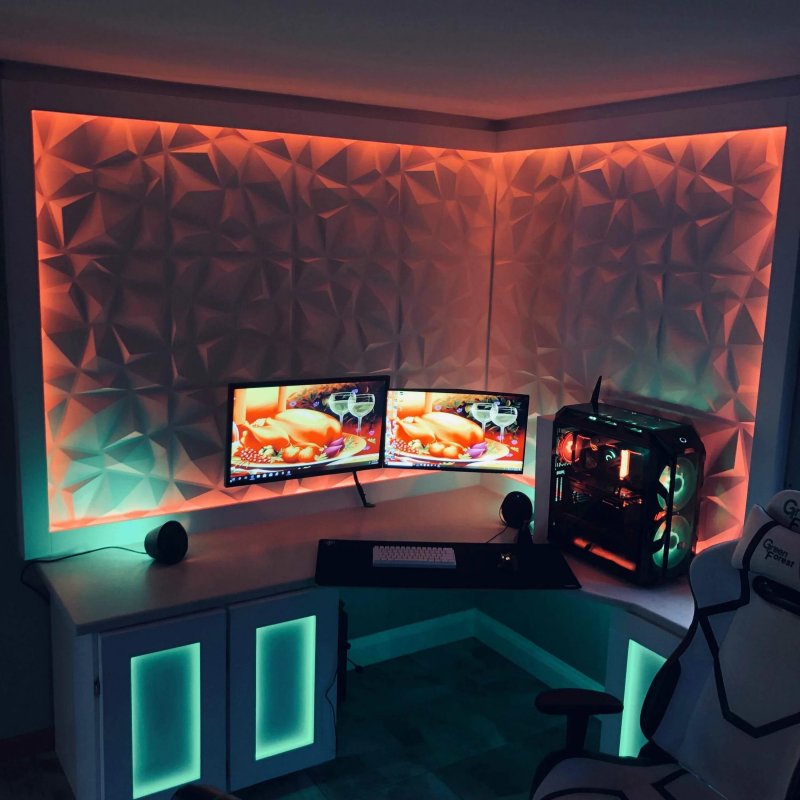 Gaming room with backlight