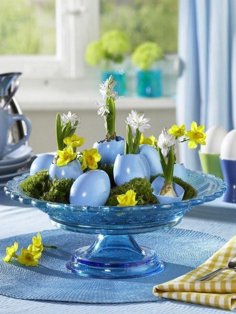 Easter decor on the table