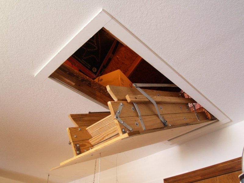 The attic staircase