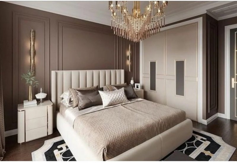 Neoclassic style bedroom interior