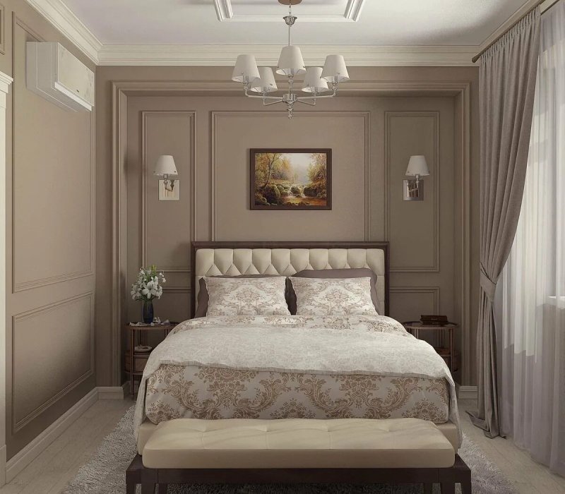 Bedroom in a modern classic style