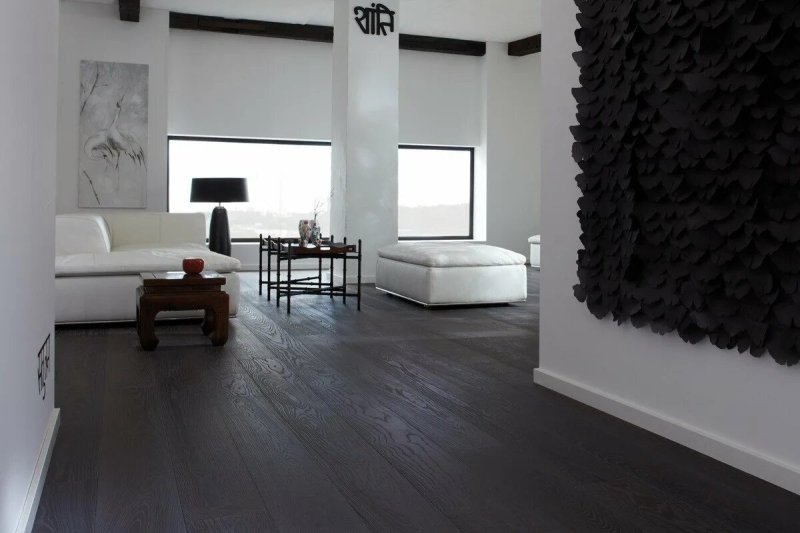 Black floor in the interior