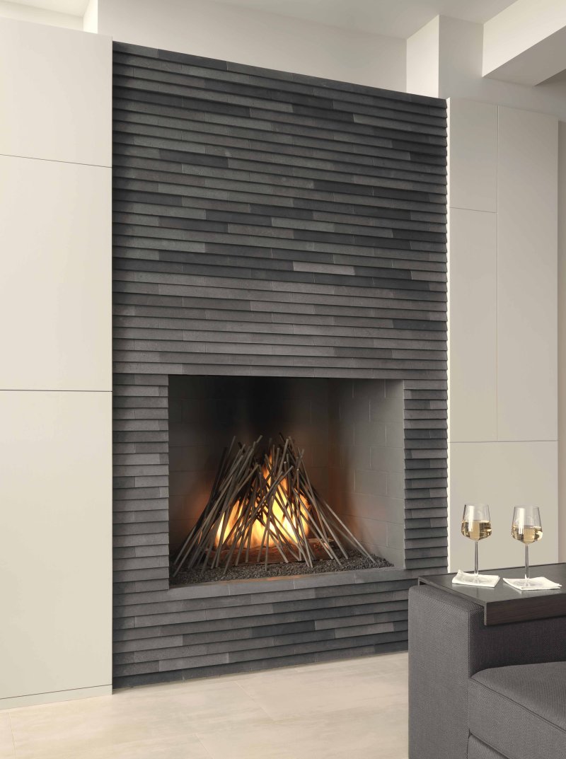 Fireplace in a modern interior