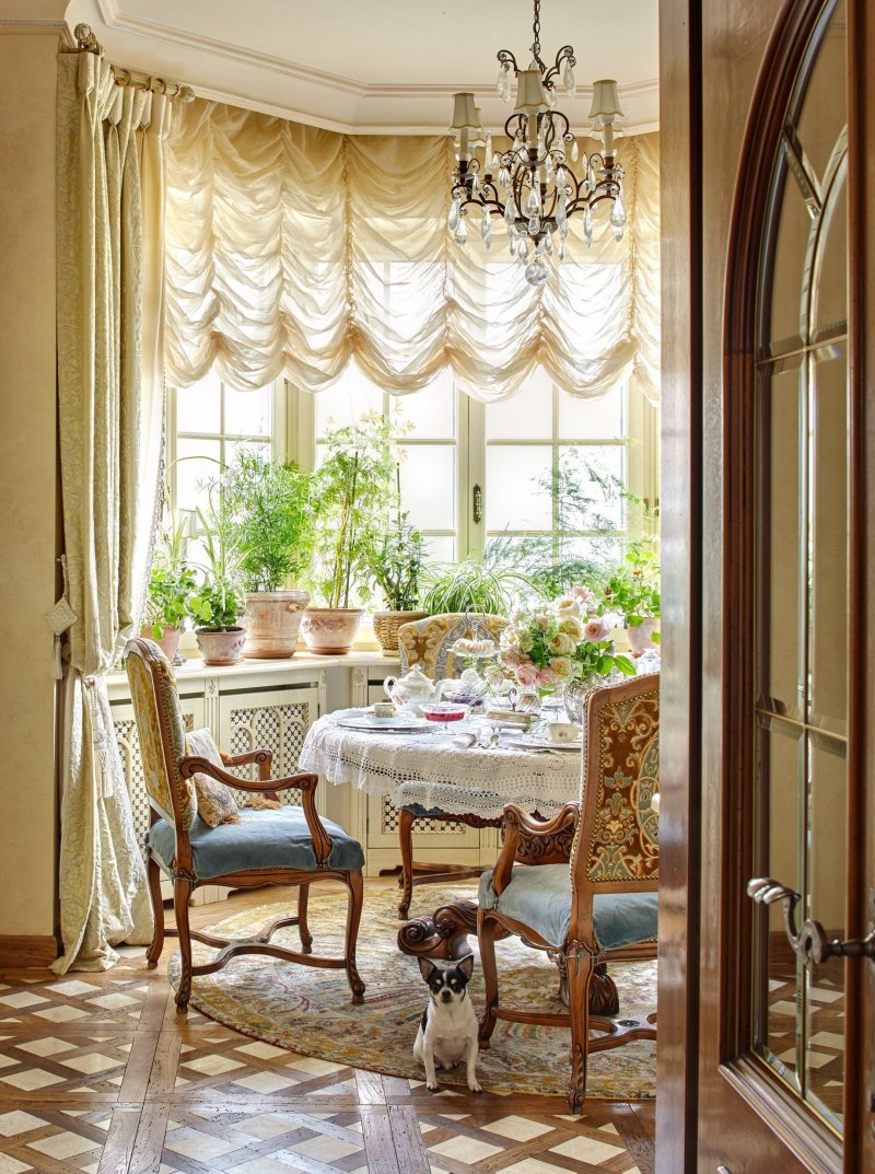 French -style curtains