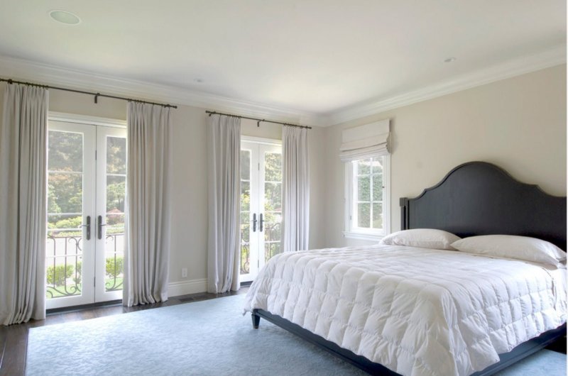 French window in the bedroom