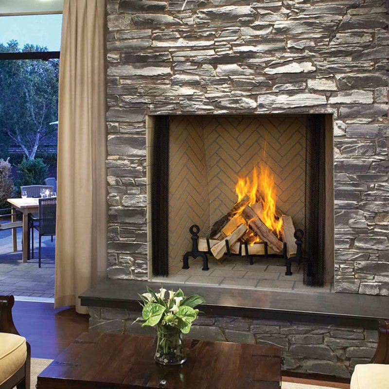 Cozy fireplace