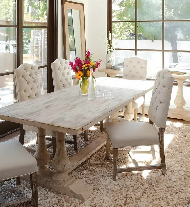 Dining table with chairs in the style of Provence