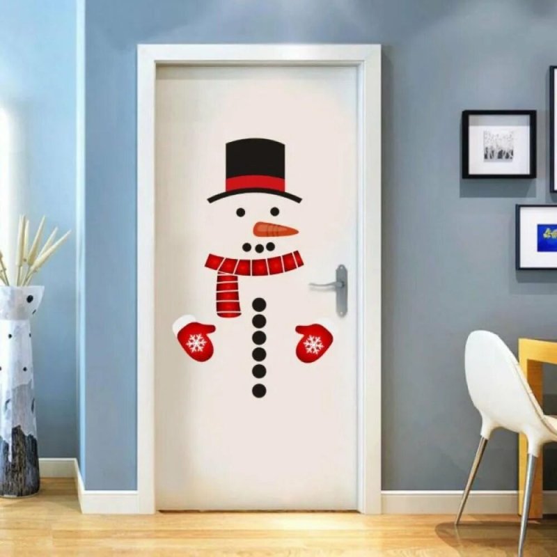 Snowman on the door