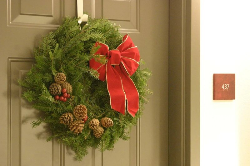 New Year's decoration for the door