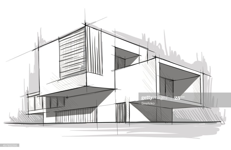 Modern architecture drawing