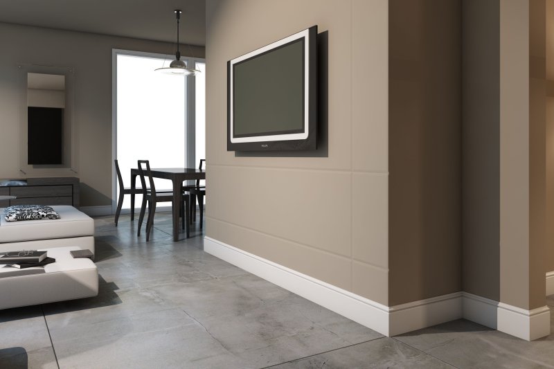 Skirting board in a modern interior