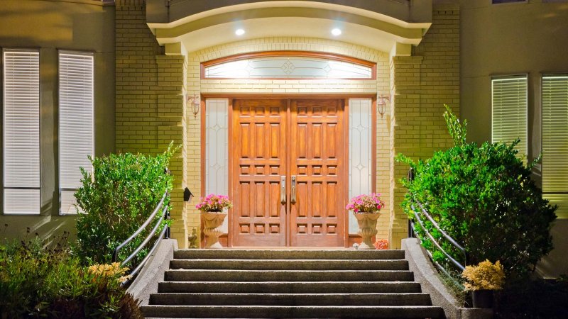 Doors to a private house