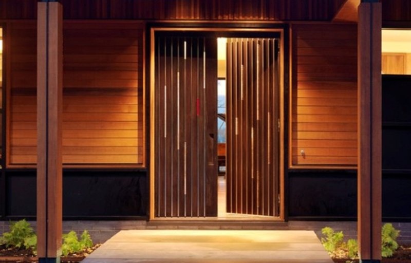 Modern wooden doors