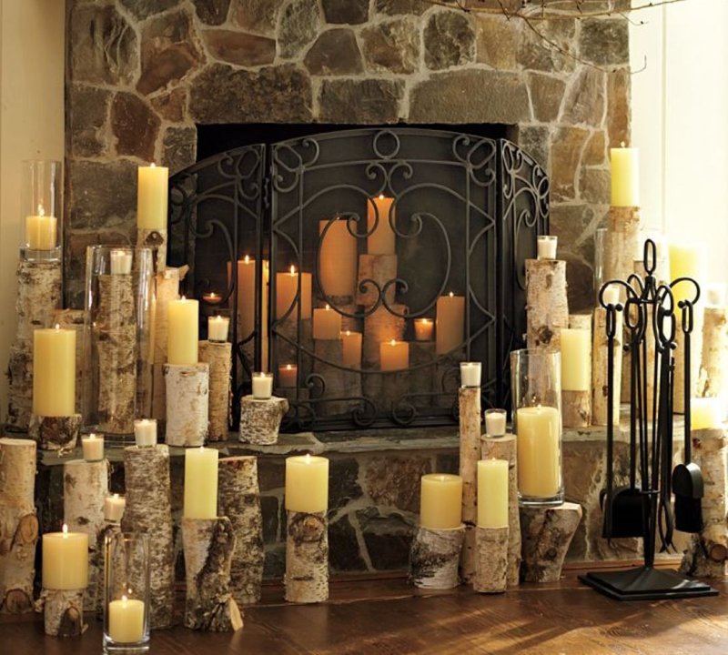 Candles in the interior