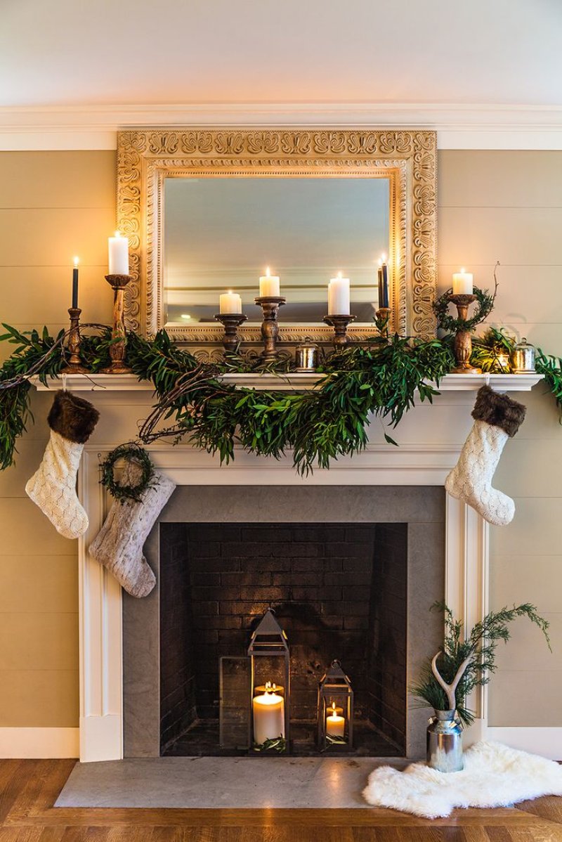 The decoration of the fireplace