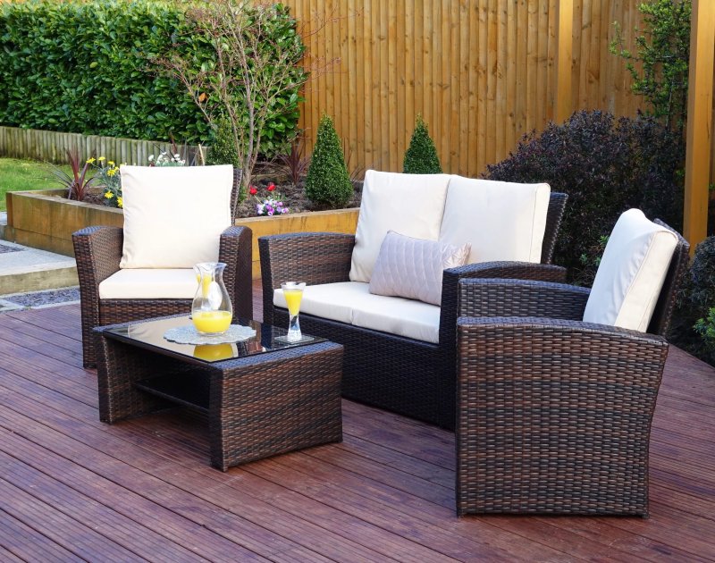 Garden furniture from rattan