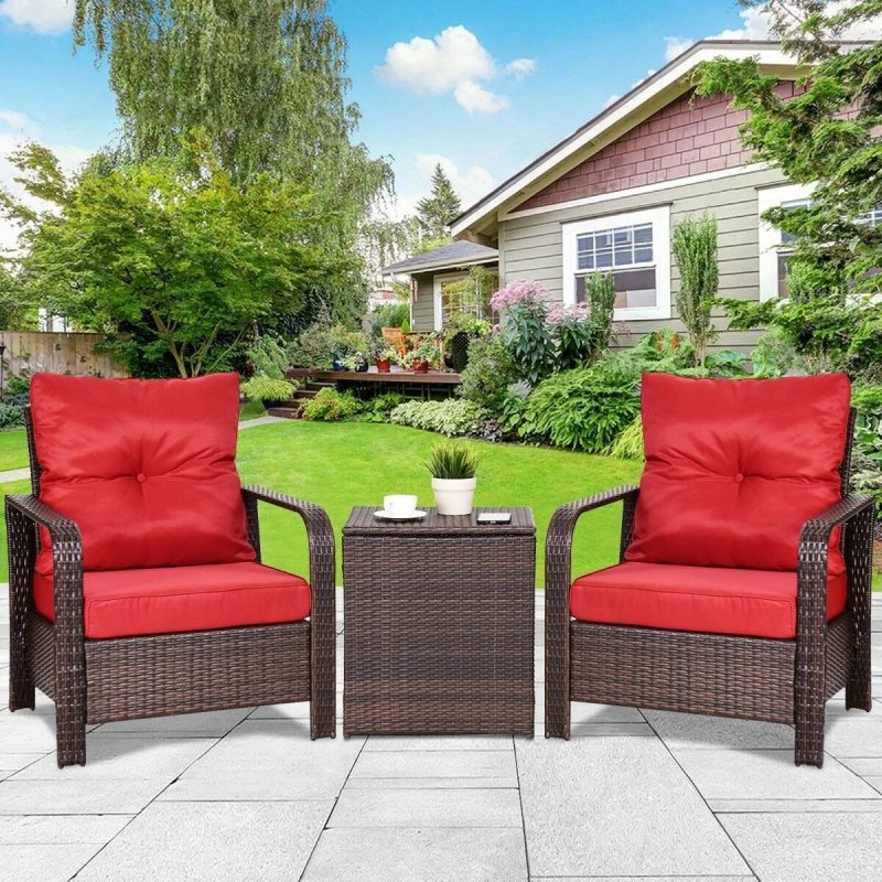 Outdoor Patio Furniture Rattan Chair set