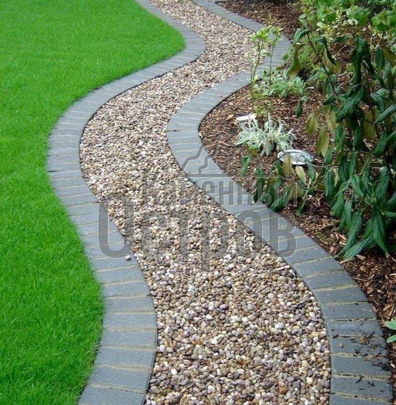 Crushed stone path