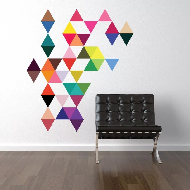 Geometric shapes on the wall