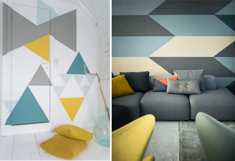 Geometric shapes on the wall