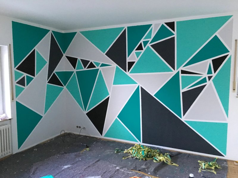 Geometric shapes on the wall